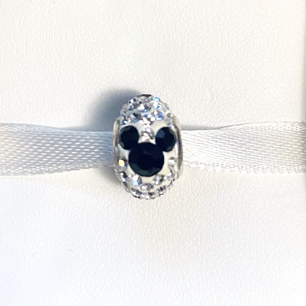 Pave Crystal Mickey Mouse Individuality Bead / Charm
